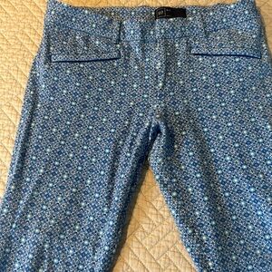GAP Blue Ankle Cropped Pixie Pants with Polka Dot Pattern
